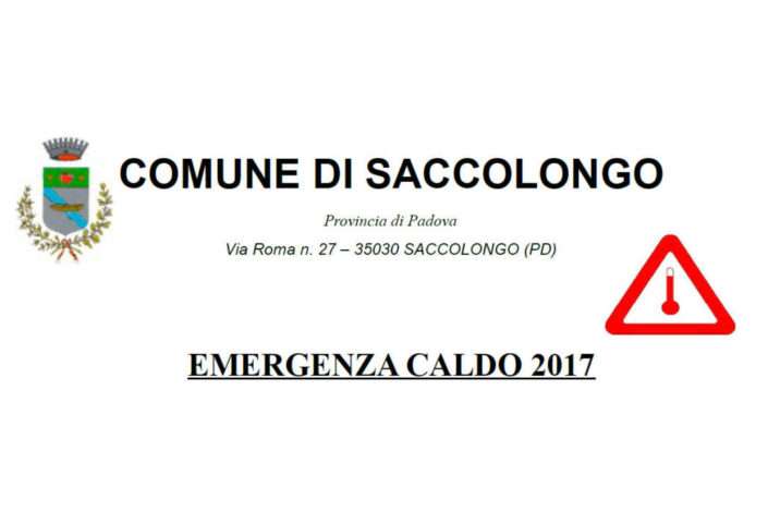 Emergenza Caldo 2017 a Saccolongo